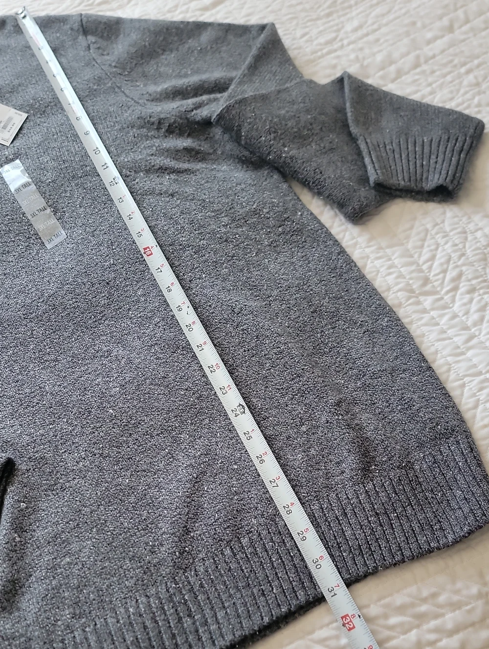 Sonoma Men's Gray Half-Zip Sweater 3XL TALL
